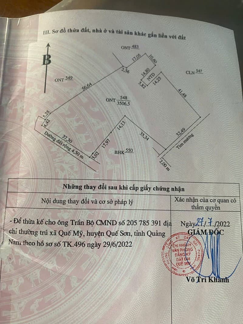 Đất 3506m² mặt tiền 37.3m Hồ Chí Minh, Điện Bàn — gần chợ, gần trường học, tiềm năng kinh doanh, mặt tiền đường lớn