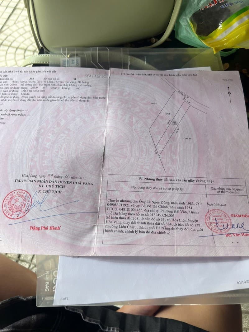 Đất 209m² mặt tiền 5.5m Hoà Liên, Liên Chiểu — gần chợ, gần trường học, ô tô đỗ cửa