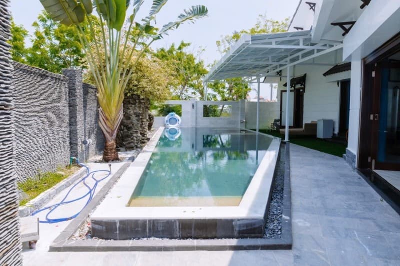 Nhà 594.2m² mặt tiền 16.2m Village Bàu Ốc Hạ 2, Hội An — tiềm năng kinh doanh, mặt tiền đường lớn, ô tô đỗ cửa, hồ bơi